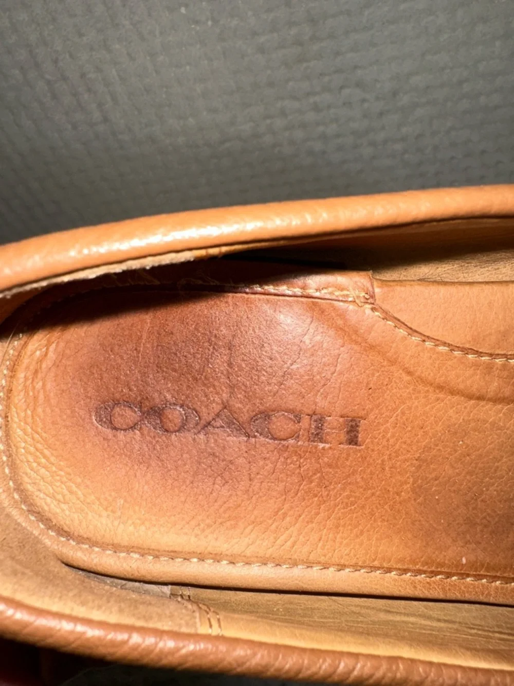 Coach Arlene Leather Loafers with Gold Hardware Size 7